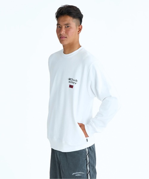 Quiksilver(クイックシルバー)の「QUIKSILVER メンズ BW MERCURY BOX SWEAT 長袖スウェット ルーズフィット 裏毛 トレーナー<MERCURY COLLECTION>【2026年春夏モデル】/クイックシルバー(スウェット・メンズ・ブラック/ホワイト/ホワイト系その他・LARGE/MEDIUM/X-LARGE)」の4枚目の写真