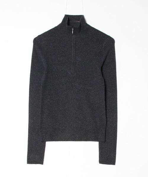 TODAYFUL（トゥデイフル）の「Halfzip Rib Knit（ニット/セーター・レディース・オフホワイト/ブラウン/グレー・FREE）」の2枚目の写真