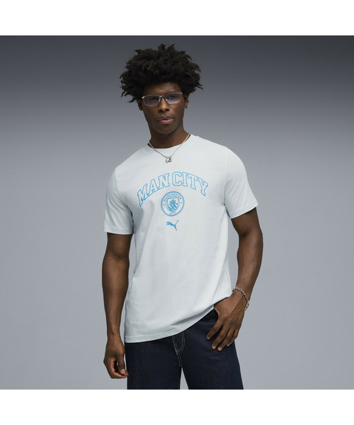 PUMA(プーマ)の「PUMA プーマ メンズ マンチェスターシティ フットボールカルチャー 半袖 T(Tシャツ/カットソー・メンズ・ブルー系その他/ブラック・X-SMALL/MEDIUM/SMALL/X-LARGE/LARGE)」の2枚目の写真