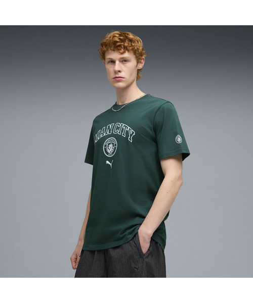 PUMA(プーマ)の「PUMA プーマ メンズ マンチェスターシティ フットボールカルチャー 半袖 T(Tシャツ/カットソー・メンズ・ブルー系その他/ブラック・X-SMALL/MEDIUM/SMALL/X-LARGE/LARGE)」の1枚目の写真