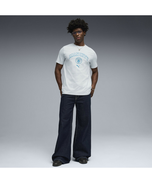 PUMA(プーマ)の「PUMA プーマ メンズ マンチェスターシティ フットボールカルチャー 半袖 T(Tシャツ/カットソー・メンズ・ブルー系その他/ブラック・X-SMALL/MEDIUM/SMALL/X-LARGE/LARGE)」の4枚目の写真