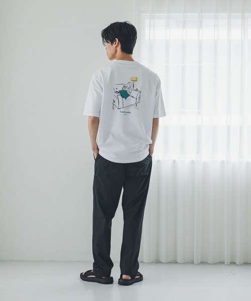 GLOBAL WORK（グローバルワーク）の「マイニチタキノウクルー/プリントTシャツ/636401（Tシャツ/カットソー・メンズ・ネイビー系9/ホワイト系7/ホワイト系6/ネイビー/チャコールグレー/グレー/ホワイト系5/ブラック・LARGE/MEDIUM/X-LARGE/SMALL）」の10枚目の写真