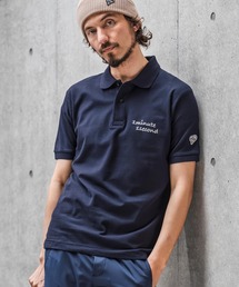 1minute 1second（ワンミニットワンセカンド）の「mhs2567-cursive print polo shirt ポロシャツ(1M26N290)（ポロシャツ）」