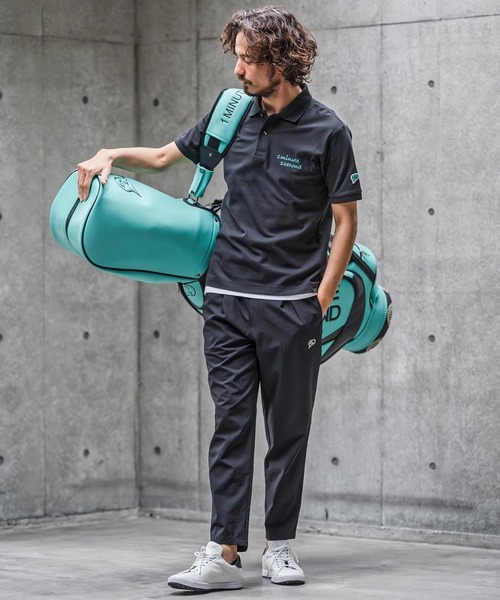 1minute 1second（ワンミニットワンセカンド）の「mhs2567-cursive print polo shirt ポロシャツ(1M26N290)（ポロシャツ・メンズ・ネイビー/ライトグレー/ブラック×ブルー/ブラック×ブラック・XL/L/M/S）」の8枚目の写真