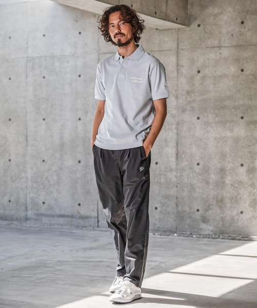 1minute 1second（ワンミニットワンセカンド）の「mhs2567-cursive print polo shirt ポロシャツ(1M26N290)（ポロシャツ・メンズ・ネイビー/ライトグレー/ブラック×ブルー/ブラック×ブラック・XL/L/M/S）」の14枚目の写真