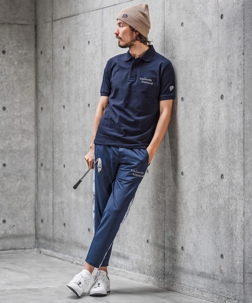 1minute 1second（ワンミニットワンセカンド）の「mhs2567-cursive print polo shirt ポロシャツ(1M26N290)（ポロシャツ・メンズ・ネイビー/ライトグレー/ブラック×ブルー/ブラック×ブラック・XL/L/M/S）」の20枚目の写真