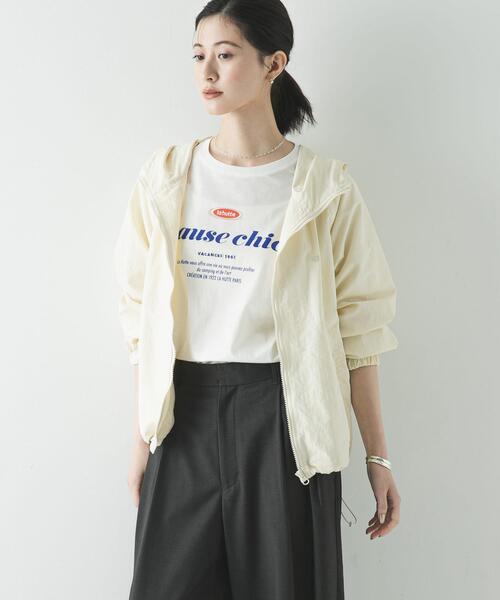 URBAN RESEARCH(アーバンリサーチ)の「『別注』La Hutte×URBAN RESEARCH ナイロンブルゾン(ブルゾン・レディース・アイボリー/ブラウン/チャコールグレー・FREE)」の4枚目の写真