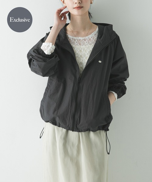 URBAN RESEARCH（アーバンリサーチ）の「『別注』La Hutte×URBAN RESEARCH　ナイロンブルゾン（ブルゾン・レディース・アイボリー/ブラウン/チャコールグレー・FREE）」の3枚目の写真