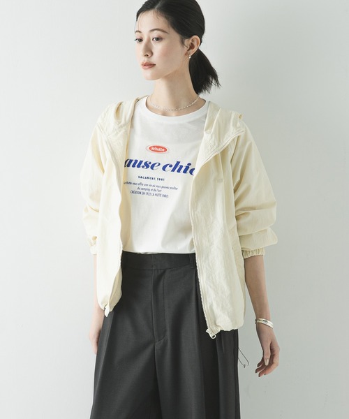 URBAN RESEARCH（アーバンリサーチ）の「『別注』La Hutte×URBAN RESEARCH　ナイロンブルゾン（ブルゾン・レディース・アイボリー/ブラウン/チャコールグレー・FREE）」の4枚目の写真