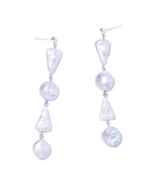 IRIS47（イリスフォーセブン）の「【IRIS 47】mozaic pearl pierce/モザイク パール ピアス VSJ1（ピアス（両耳用）・レディース・ホワイト・FREE）」の3枚目の写真