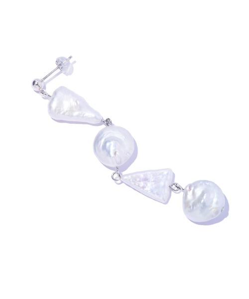 IRIS47（イリスフォーセブン）の「【IRIS 47】mozaic pearl pierce/モザイク パール ピアス VSJ1（ピアス（両耳用）・レディース・ホワイト・FREE）」の5枚目の写真