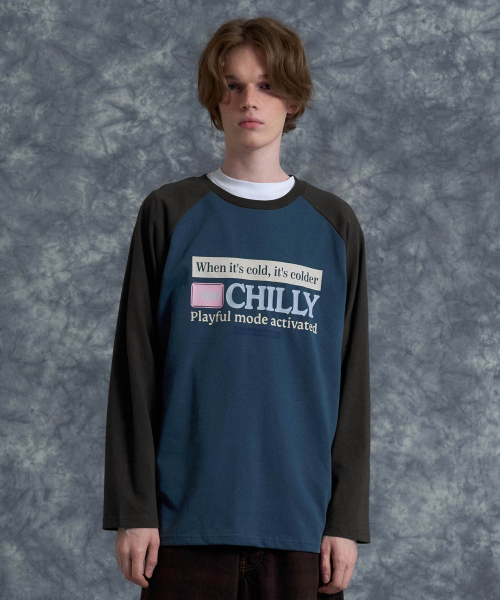 CACTUSDONUTMARKET(カクタスドーナツマーケット)の「Chilly Raglan LS Tee - Steel Blue(Tシャツ/カットソー・メンズ・その他・LARGE)」の1枚目の写真