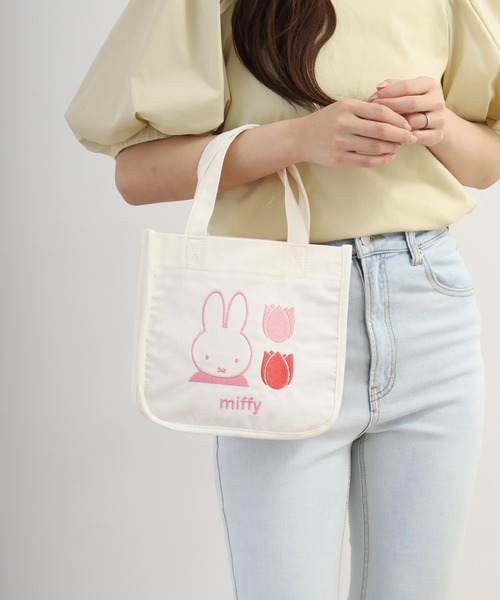 Miffy（ ミッフィー）の「miffy ミッフィー ミニトートバッグ 刺繍（トートバッグ・レディース・ホワイト系1/ホワイト系2・FREE）」の13枚目の写真