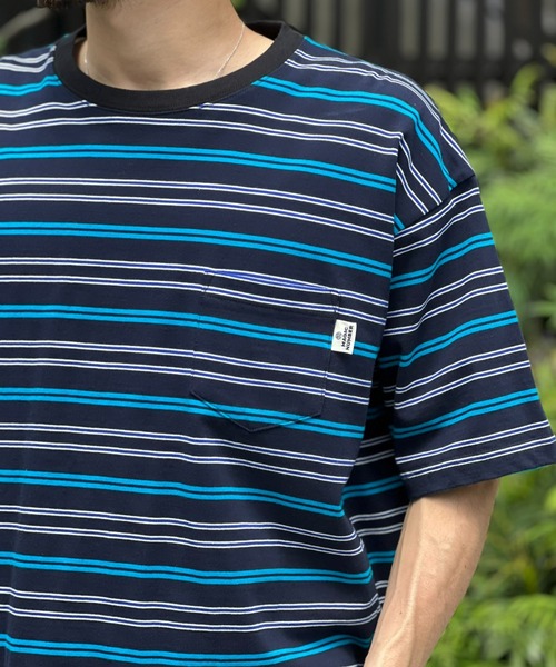 MAGIC NUMBER(マジック ナンバー)の「【MAGIC NUMBER】MULTI BORDER S/S T-SHIRT(Tシャツ/カットソー・メンズ・オートミール/ブラック・LARGE/X-LARGE/MEDIUM)」の6枚目の写真