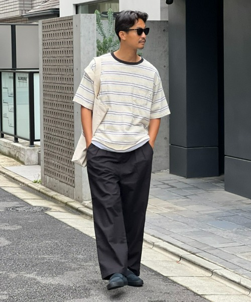 MAGIC NUMBER(マジック ナンバー)の「【MAGIC NUMBER】MULTI BORDER S/S T-SHIRT(Tシャツ/カットソー・メンズ・オートミール/ブラック・LARGE/X-LARGE/MEDIUM)」の3枚目の写真