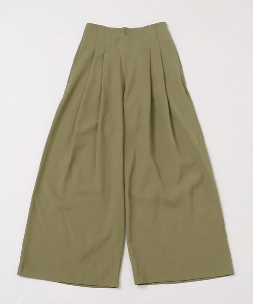 murea(ミュレア)の「ウエストデザインハイウエストワイドタックパンツ(その他パンツ・レディース・オリーブ/ブラック・M/S)」の12枚目の写真