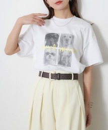 アソートアニマルフォトプリント半袖Tシャツ【CAT/DOG】
