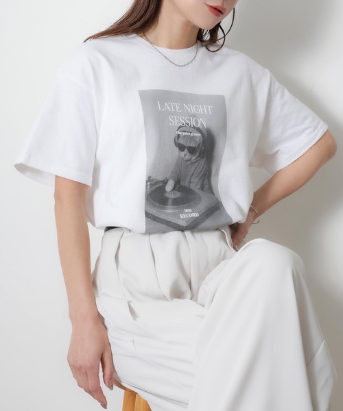 Riberry(リベリー)の「アソートアニマルフォトプリント半袖Tシャツ【CAT/DOG】(Tシャツ/カットソー・レディース・B/A/C/D・MEDIUM)」の10枚目の写真