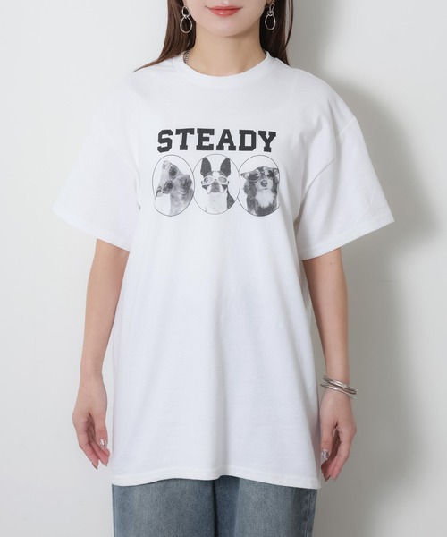 Riberry(リベリー)の「アソートアニマルフォトプリント半袖Tシャツ【CAT/DOG】(Tシャツ/カットソー・レディース・B/A/C/D・MEDIUM)」の9枚目の写真