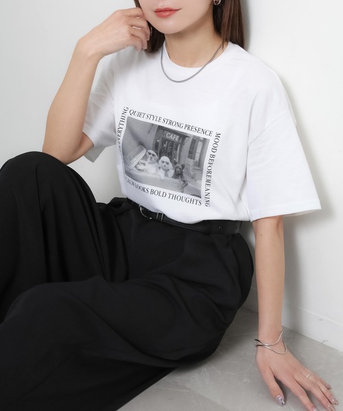 Riberry(リベリー)の「アソートアニマルフォトプリント半袖Tシャツ【CAT/DOG】(Tシャツ/カットソー・レディース・B/A/C/D・MEDIUM)」の18枚目の写真