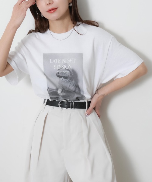 Riberry(リベリー)の「アソートアニマルフォトプリント半袖Tシャツ【CAT/DOG】(Tシャツ/カットソー・レディース・B/A/C/D・MEDIUM)」の13枚目の写真