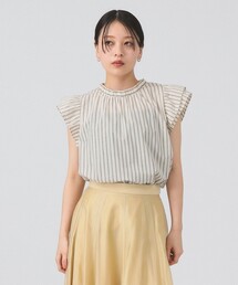 Ray BEAMS | 【7/31再値下げ】ストライプ ティアード フリルスリーブ ブラウス(シャツ/ブラウス)
