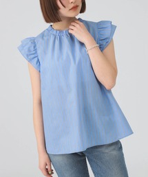 レイビームス ボーダーブラウス ネイビー 長袖 Ray BEAMS 美品 Ray BEAMS（レイ ビームス）のレディースのシャツ・ブラウス(#きれいめ