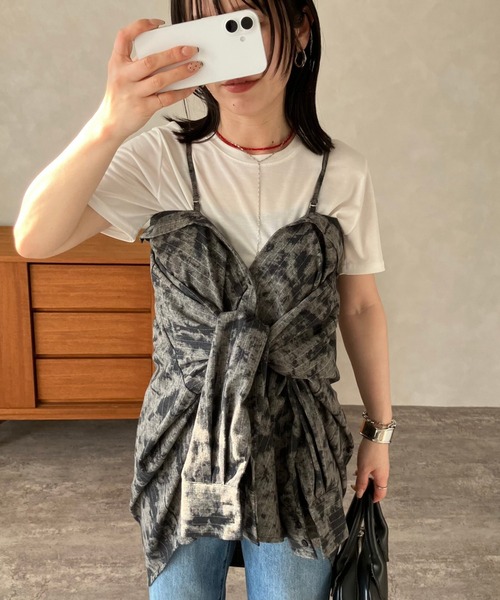 zena(ジェナ)の「タイダイマルチWAYシャツ(シャツ/ブラウス・レディース・グレー系その他・MEDIUM)」の9枚目の写真