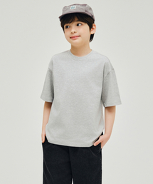 オーバーサイズクルーネックTシャツ[ミディアムグレー]