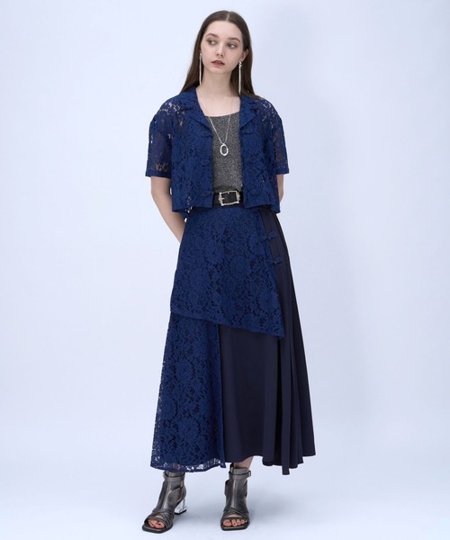 HARE（ハレ）の「カイキンレースチャイナシャツ(HARE)（シャツ/ブラウス・レディース・ホワイト/ブラック/ネイビー/オレンジ/ダークブルー・FREE）」の12枚目の写真