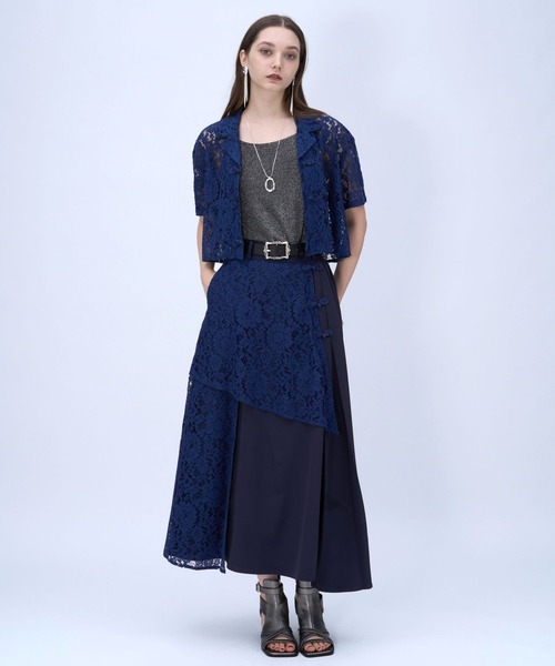HARE（ハレ）の「カイキンレースチャイナシャツ(HARE)（シャツ/ブラウス・レディース・ホワイト/ブラック/ネイビー/オレンジ/ダークブルー・FREE）」の13枚目の写真