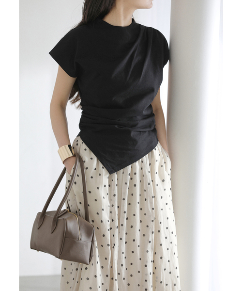 La TOTALITE（ラトータリテ）の「【洗える】麻ボイルドットスカート（スカート・レディース・ブラック/ベージュ・36/38）」の16枚目の写真