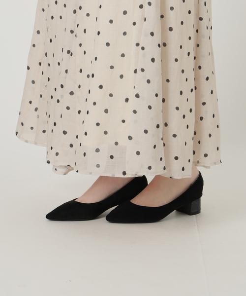 La TOTALITE（ラトータリテ）の「【洗える】麻ボイルドットスカート（スカート・レディース・ブラック/ベージュ・36/38）」の8枚目の写真