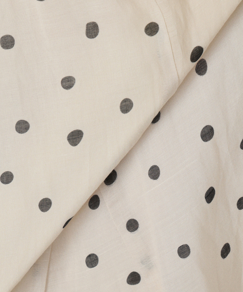 La TOTALITE（ラトータリテ）の「【洗える】麻ボイルドットスカート（スカート・レディース・ブラック/ベージュ・36/38）」の3枚目の写真