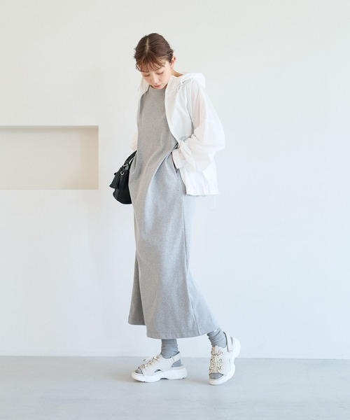 BAYFLOW（ベイフロー）の「バッククロスリブワンピース（ワンピース・レディース・グレー/ブラック・MEDIUM/SMALL）」の17枚目の写真