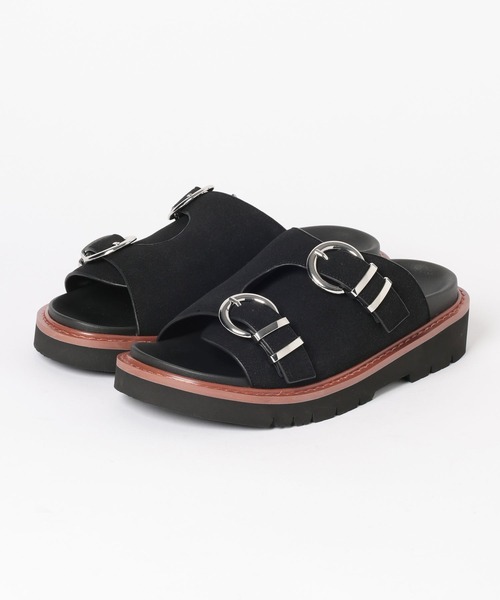 HARE（ハレ）の「ダブルバックルサンダル(HARE)（サンダル・メンズ・ブラウン系その他/ブラック・LARGE/MEDIUM）」の3枚目の写真