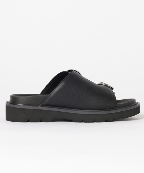 HARE（ハレ）の「ダブルバックルサンダル(HARE)（サンダル・メンズ・ブラウン系その他/ブラック・LARGE/MEDIUM）」の6枚目の写真