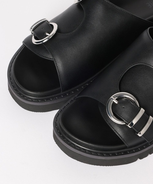 HARE（ハレ）の「ダブルバックルサンダル(HARE)（サンダル・メンズ・ブラウン系その他/ブラック・LARGE/MEDIUM）」の9枚目の写真