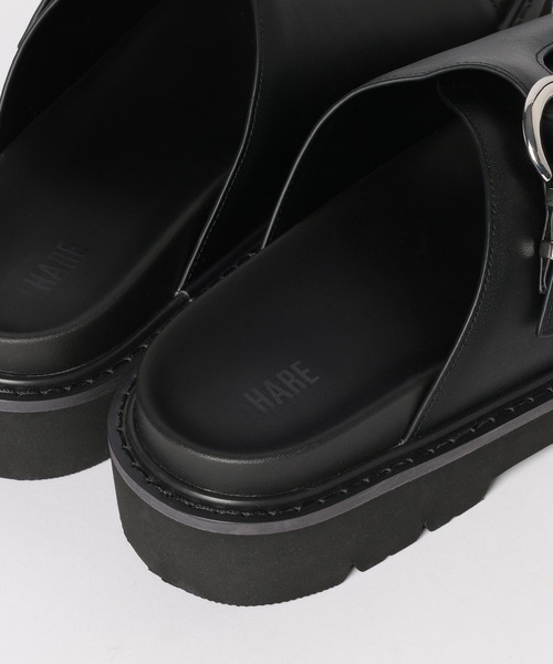 HARE（ハレ）の「ダブルバックルサンダル(HARE)（サンダル・メンズ・ブラウン系その他/ブラック・LARGE/MEDIUM）」の12枚目の写真