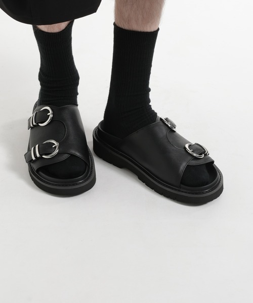 HARE(ハレ)の「ダブルバックルサンダル(HARE)(サンダル・メンズ・ブラウン系その他/ブラック・LARGE/MEDIUM)」の22枚目の写真