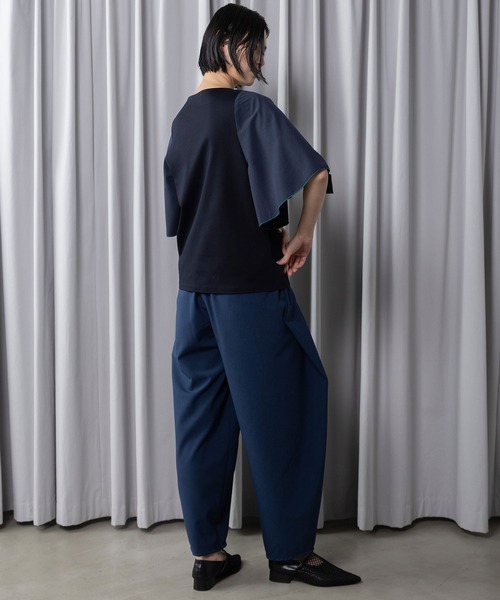 MARECHAL TERRE（マルシャルテル）の「【接触冷感 /UVカット/速乾性/吸汗性/抗ピリング】ワイドコクーンパンツ（その他パンツ・レディース・グレイッシュベージュ/ブラック/ブルー/チャコールグレー・MEDIUM）」の7枚目の写真