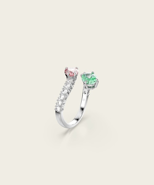 SWAROVSKI(スワロフスキー)の「【公式】【スワロフスキー】Ariana Grande x Swarovski オープンリング, ミックスカット, マルチカラー, ロジウム・プレーティング(リング・レディース・シルバー系その他・50)」の3枚目の写真