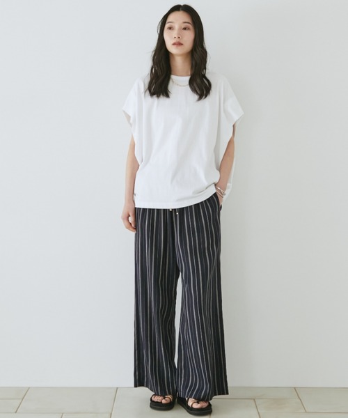 Doux archives(ドゥアルシーヴ)の「袖タックドルマンTシャツ(Tシャツ/カットソー・レディース・チャコールグレー/キャメル/オフホワイト・FREE)」の5枚目の写真
