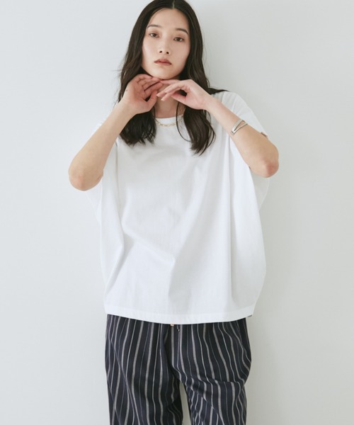 Doux archives(ドゥアルシーヴ)の「袖タックドルマンTシャツ(Tシャツ/カットソー・レディース・チャコールグレー/キャメル/オフホワイト・FREE)」の16枚目の写真
