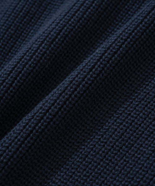 KNITTED(ニッティド)の「コットンワッフルラウンドニット NAVY(ニット/セーター・レディース・その他・M/L/XL)」の6枚目の写真