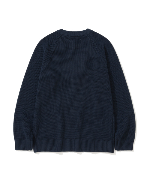 KNITTED(ニッティド)の「コットンワッフルラウンドニット NAVY(ニット/セーター・レディース・その他・M/L/XL)」の7枚目の写真