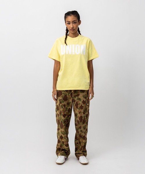 UNION（UNION TOKYO）（ユニオン）の「UNION TOKYO BLOCK LOGO TEE ユニオントーキョー Tシャツ（Tシャツ/カットソー・メンズ・イエロー/ブラック・M/S/XL/L/XXL）」の6枚目の写真