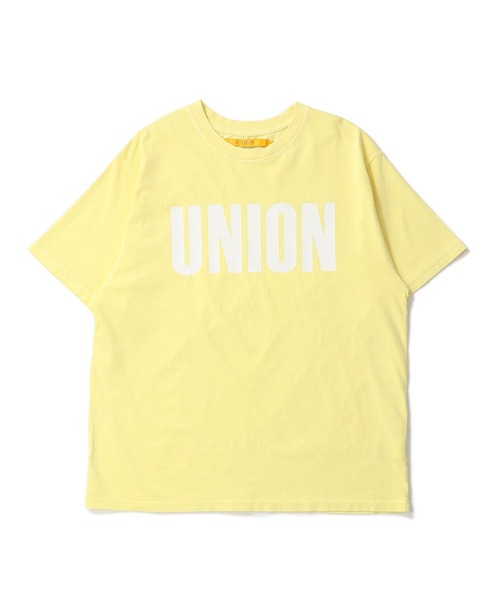 UNION（UNION TOKYO）（ユニオン）の「UNION TOKYO BLOCK LOGO TEE ユニオントーキョー Tシャツ（Tシャツ/カットソー・メンズ・イエロー/ブラック・M/S/XL/L/XXL）」の10枚目の写真