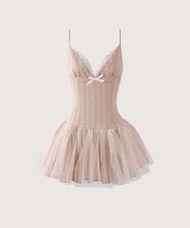 Romantic Mesh Flare Cami Dress