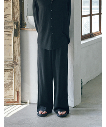 FLATWAVE IN SEOUL（フラットウェーブインソウル）の「Loen Linen Wide Pants Black（その他パンツ）」